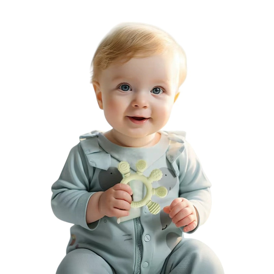 Silicone baby teething ring