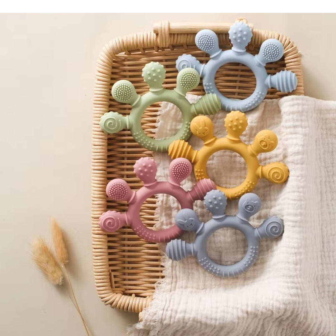 Silicone baby teething ring