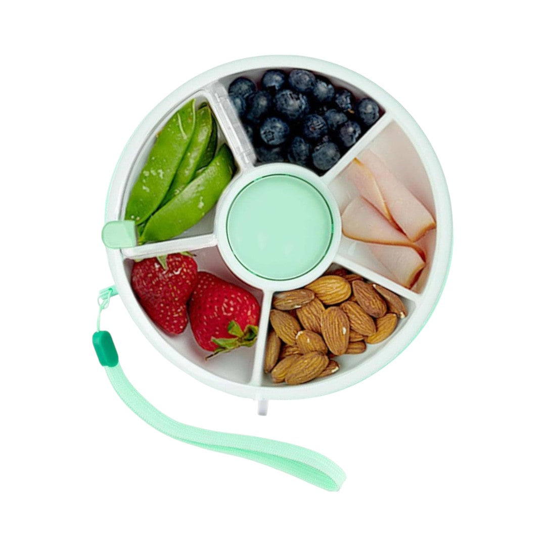 Rotating snack box for children